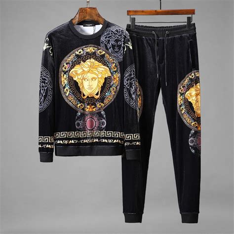 versace cheap tracksuit|velvet tracksuit men's versace.